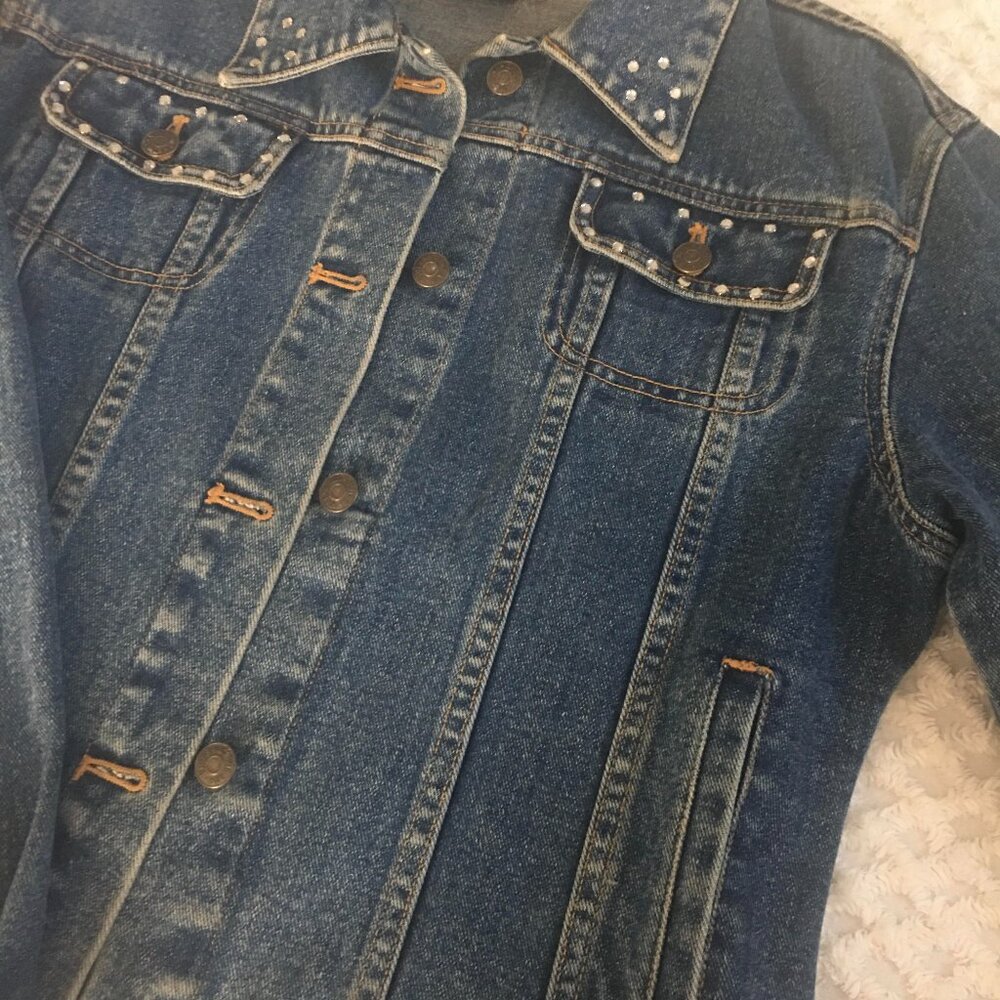 Denim Jacket With Rhinestones